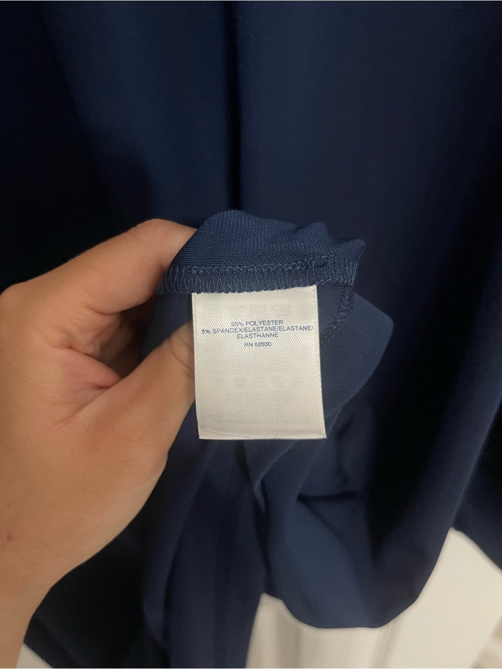 Women’s Lands' End Navy Long-Sleeve Button Dress - Picture 7 of 8